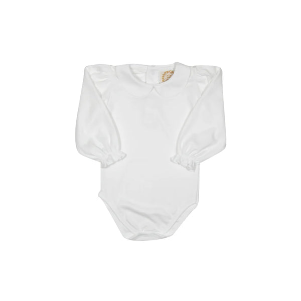 Maudes Peter Pan Collar Shirt Pima Long Sleeve Worth Avenue White