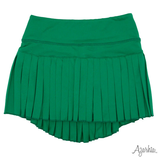 Mini Pleated Skort in Kelly Green