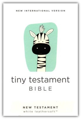 NIV Tiny Testament Bible, New Testament, Comfort Print--soft leather-look, White