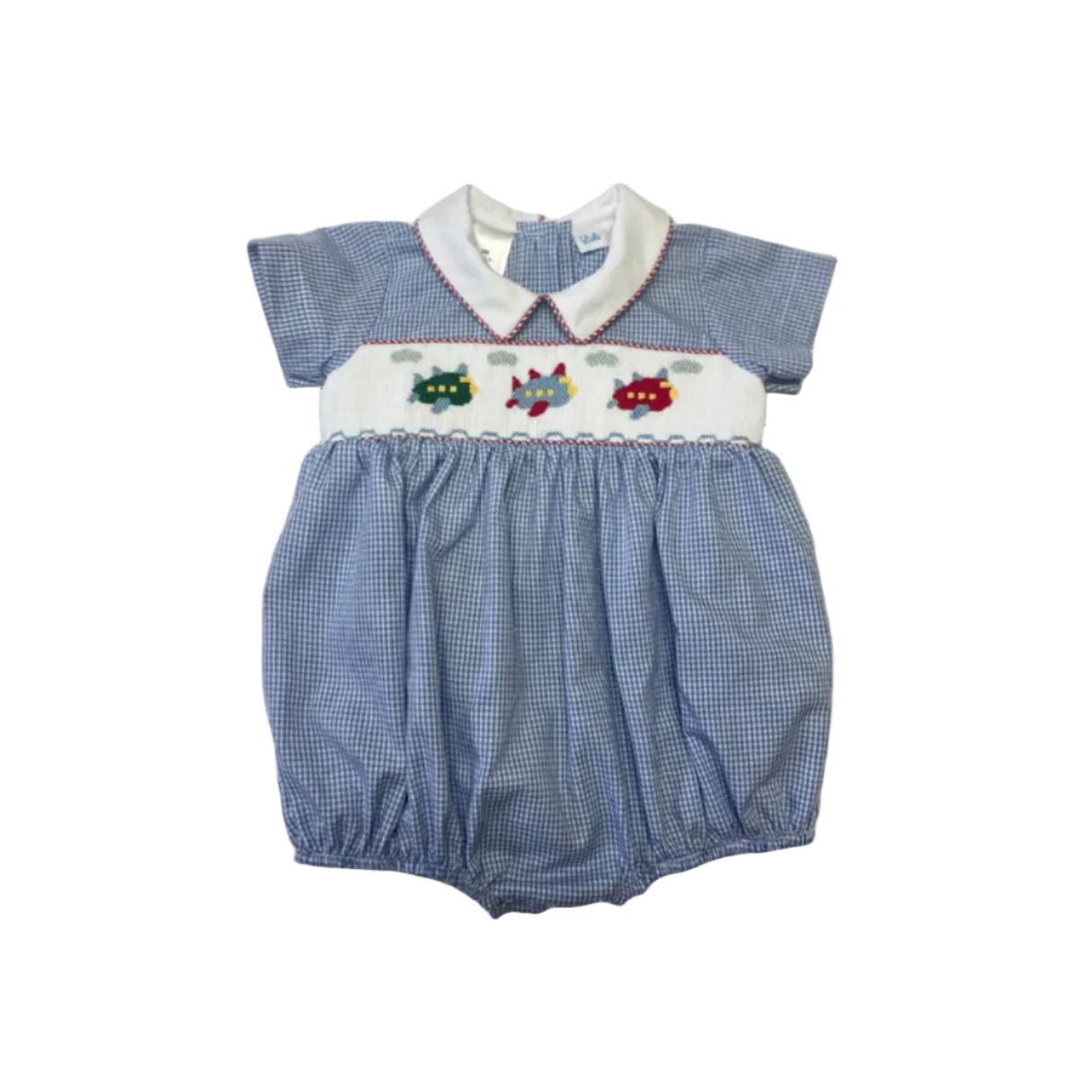 Noah Airplane Smock Bubble w/ White Collar
