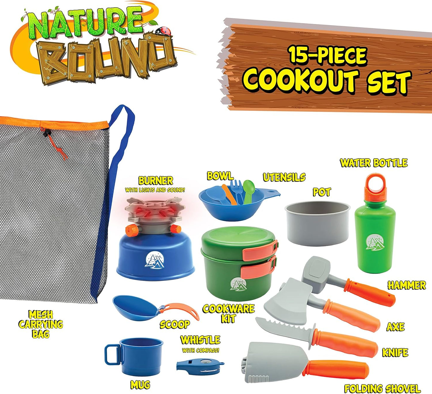 Nature Bound Camp Cookout Set, 15pc with Sound & Light