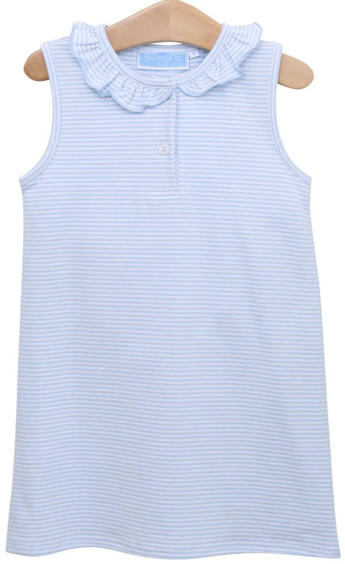 Nora Dress- Light Blue Stripe