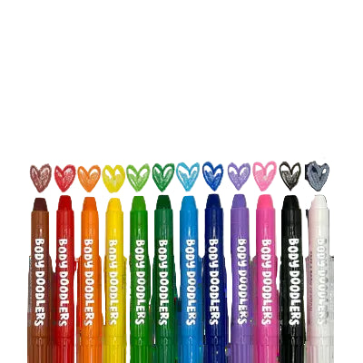 Body Doodlers Face & Body Crayons - Set of 12 Colors