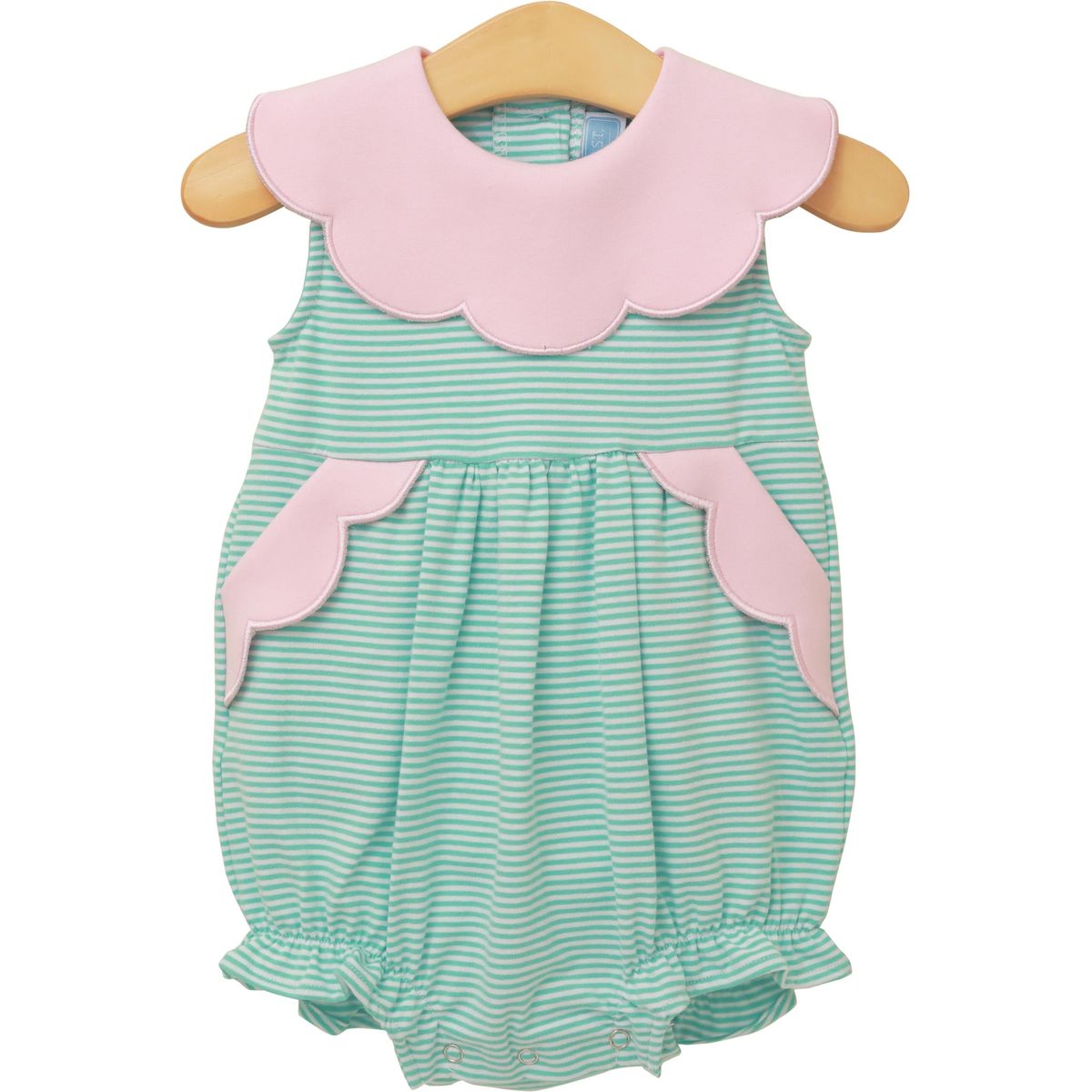 Penelope Bubble- Mint Stripe/Light Pink
