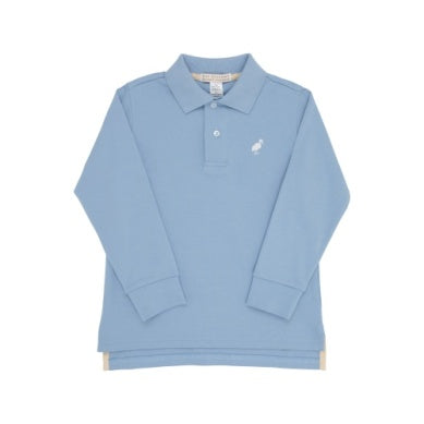 Prim and Proper Polo LS - Pima Barrington Blue/Worth Avenue White