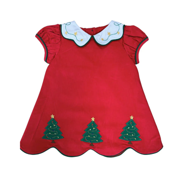 Christmas Tree Bryar Dress Red Cord