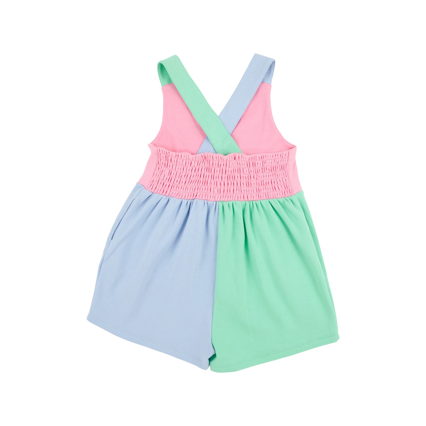 Reagan Romper Hamptons Hot Pink, Beale Street Blue, and Grace Bay Green