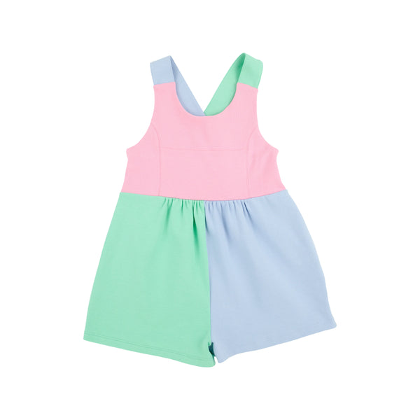 Reagan Romper Hamptons Hot Pink, Beale Street Blue, and Grace Bay Green