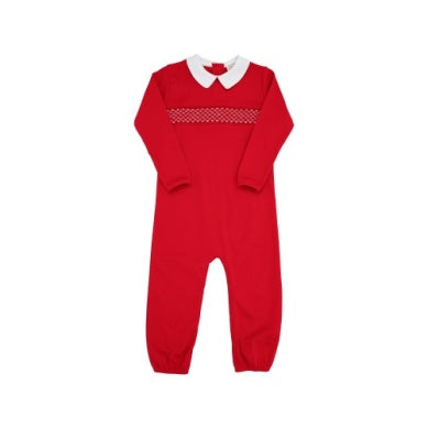 Rigsby Romper Richmond Red/Worth Avenue White