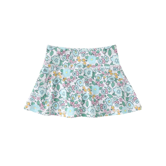 Aqua Bloom Tennis Skirt