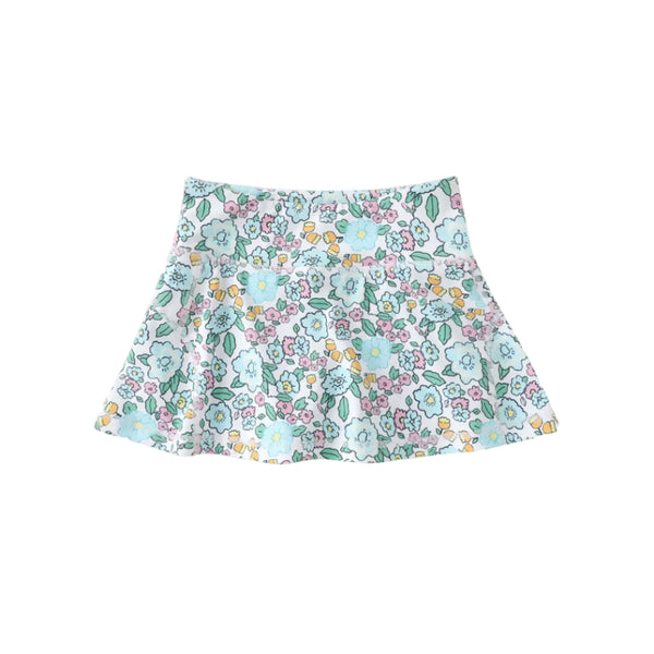 Aqua Bloom Tennis Skirt