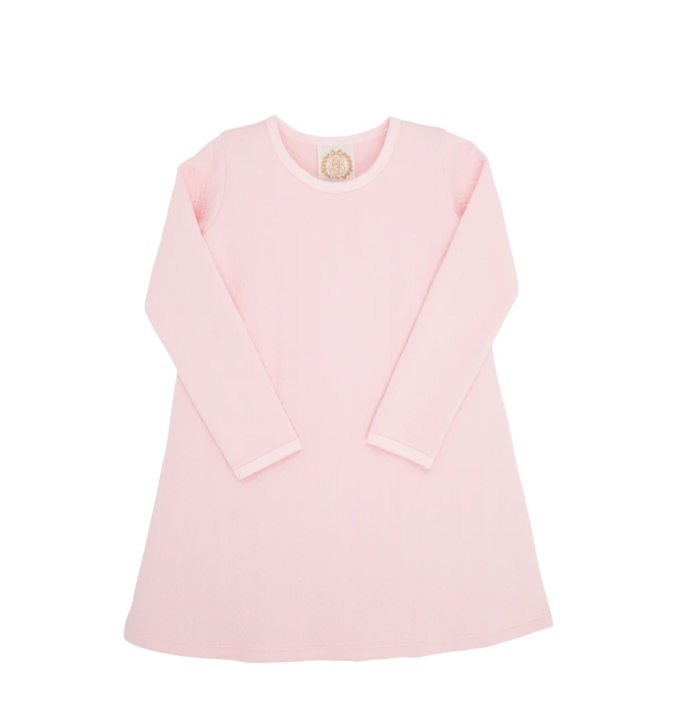 Long Sleeve Polly Play Dress (Quilted) Palm Beach Pink