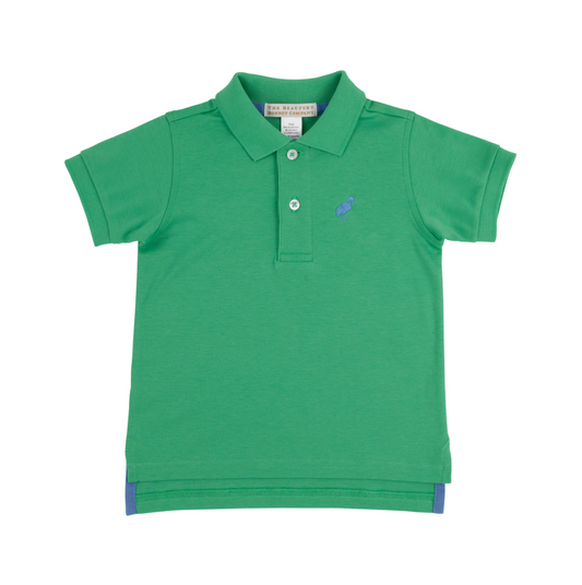 Prim & Proper Polo Kiawah Kelly Green with Barbados Blue