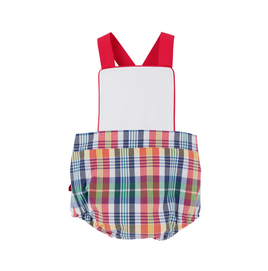 Sayre Sunsuit Montpelier Plaid/Worth Ave White/Richmond Red