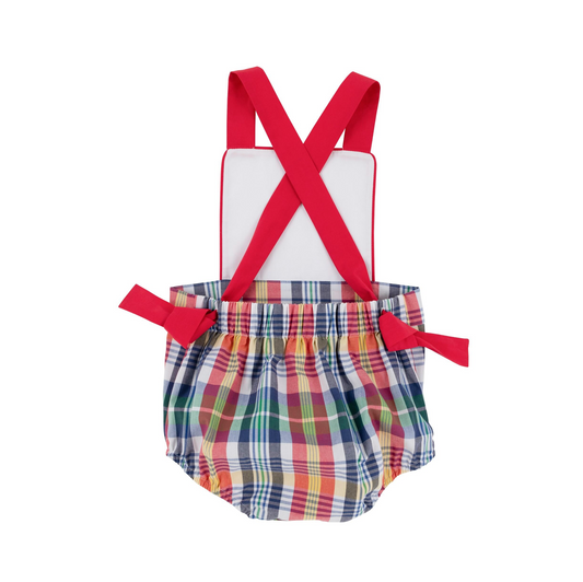 Sayre Sunsuit Montpelier Plaid/Worth Ave White/Richmond Red