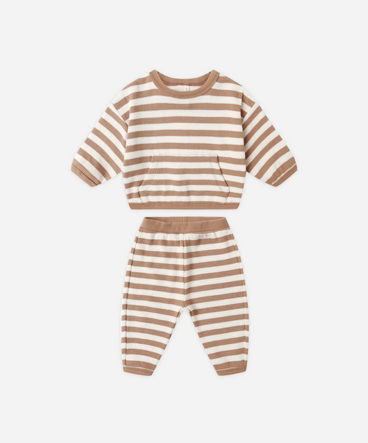 Waffle Slouch Set Harvest Stripe