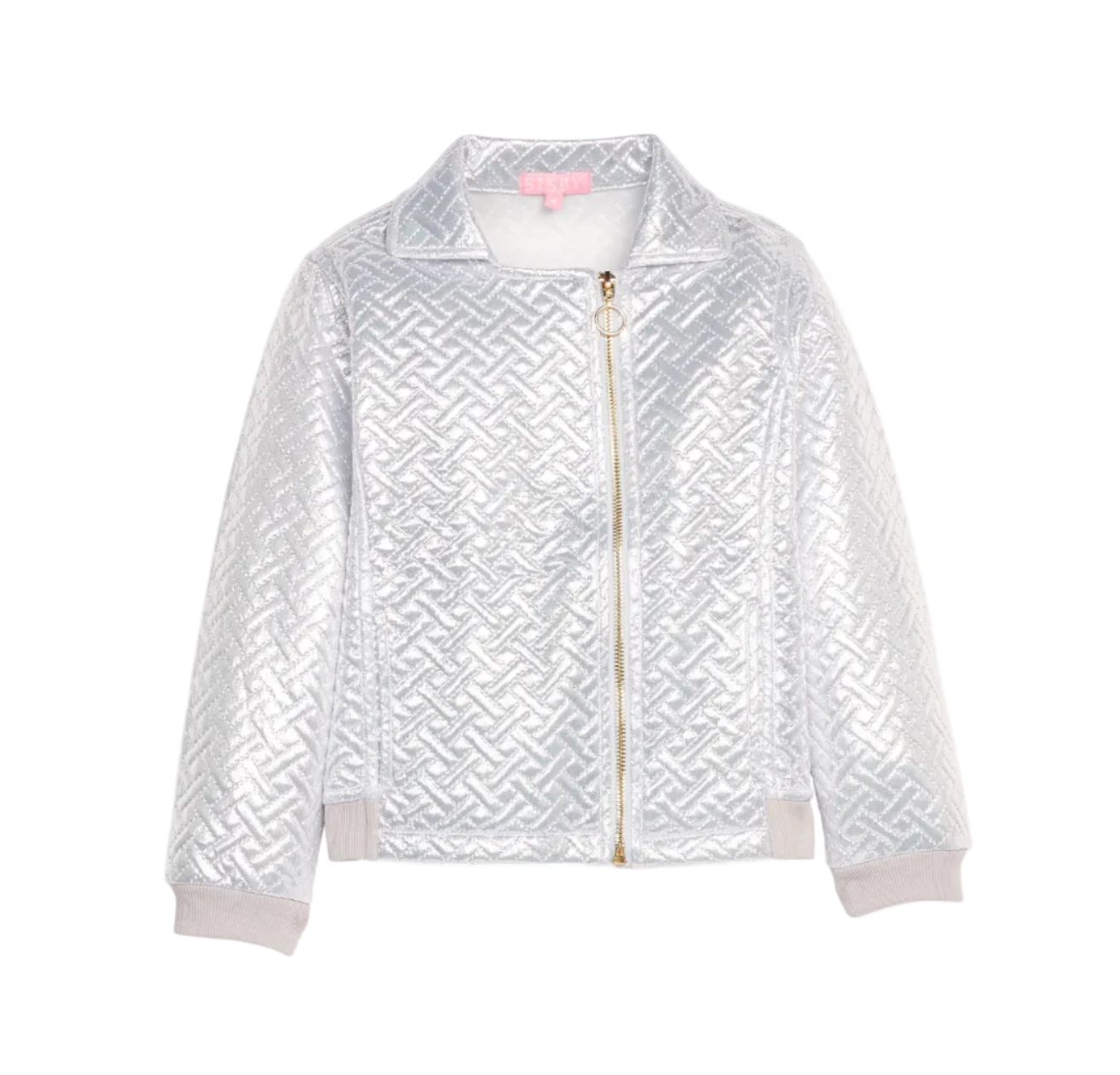 Quilted Moto Jacket - Silver