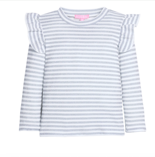Sadie Top - Silver Stripe