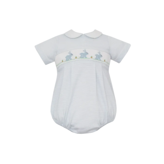 Bunny Bubble-Light blue knit stripe