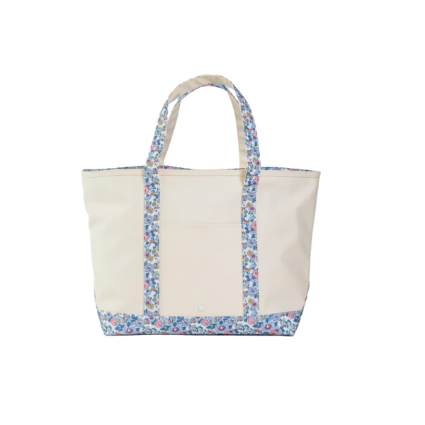 MAXI TOTE - COATED CANVAS Large-NATURAL With BRIDGEHAMPTON TRIM