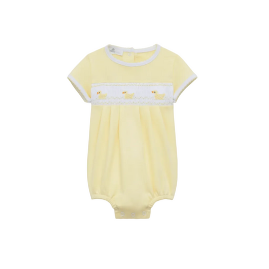 LITTLE DUCKLINGS CLASSICS SMOCKED BUBBLE - YELLOW