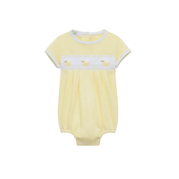 LITTLE DUCKLINGS CLASSICS SMOCKED BUBBLE - YELLOW
