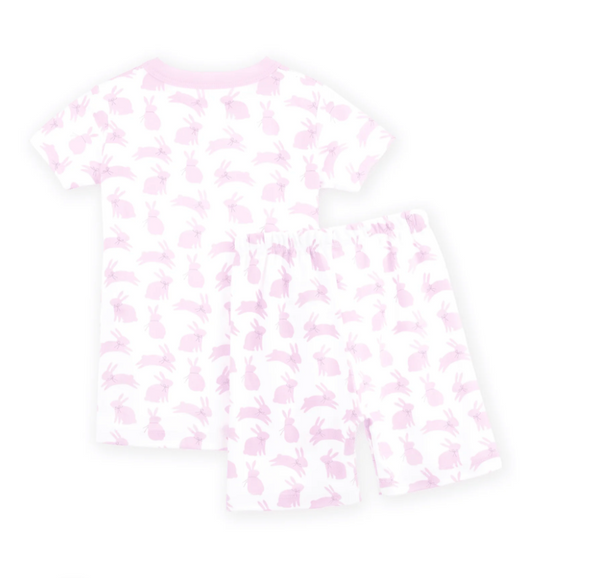 Leaping Bunnies Short Pajamas in Pink