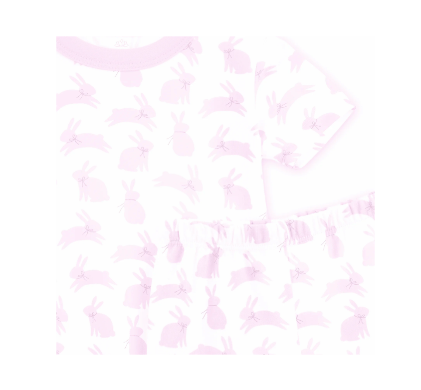 Leaping Bunnies Short Pajamas in Pink