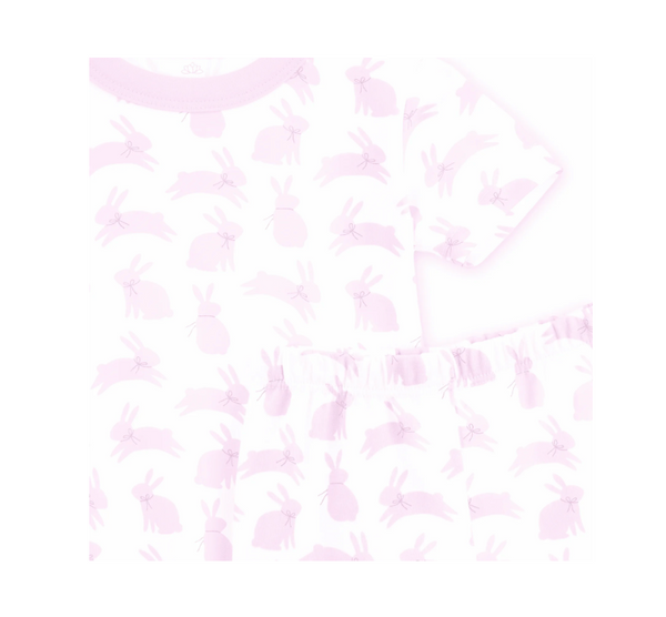 Leaping Bunnies Short Pajamas in Pink