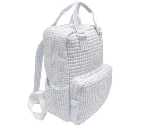 Quilted All You Need Bag- Pimlico Stripe Blue