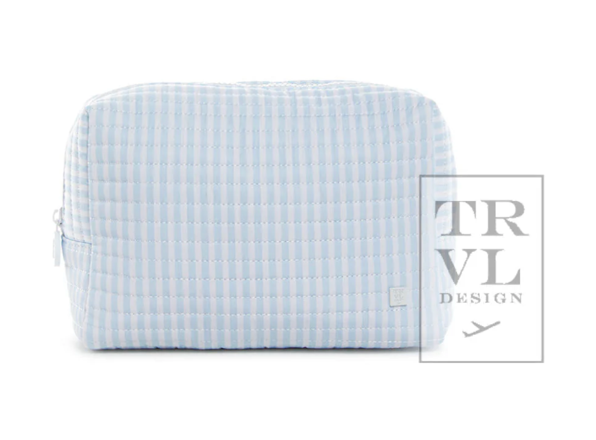 Quilted Everyday Bag- Pimlico Stripe Blue