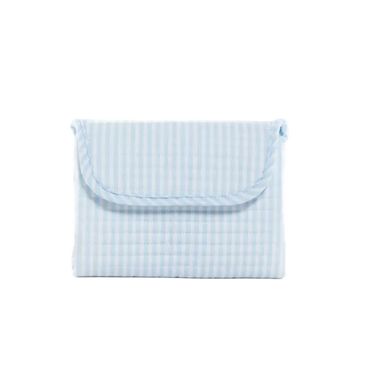 Quilted Changing Mat- Pimlico Stripe Blue