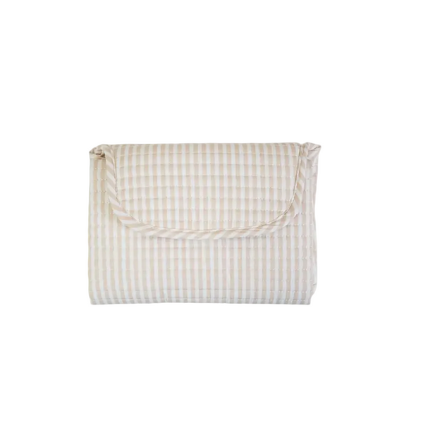 Quilted Changing Mat- Pimlico Stripe Sand