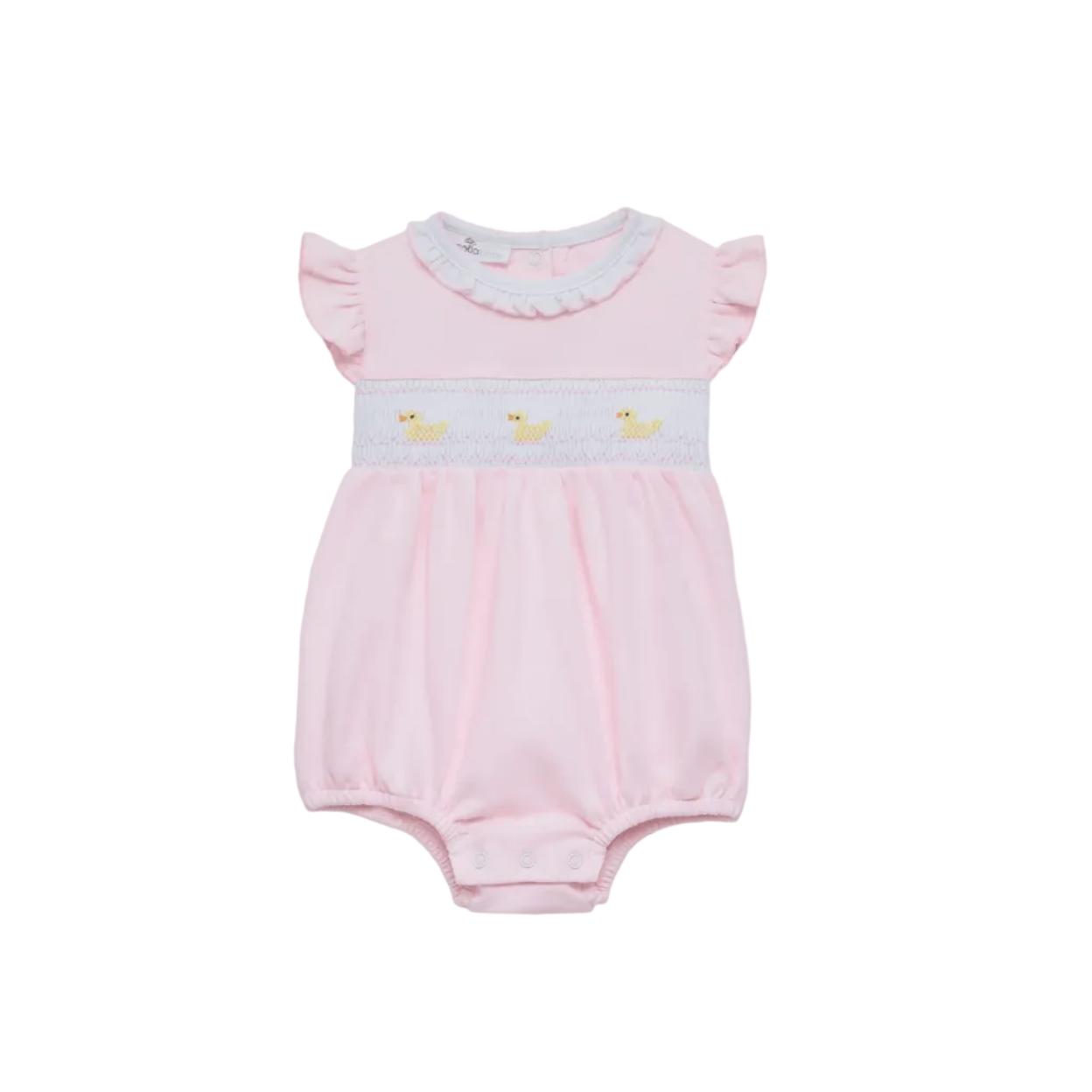 LITTLE DUCKLINGS SMOCKED BUBBLE - PINK