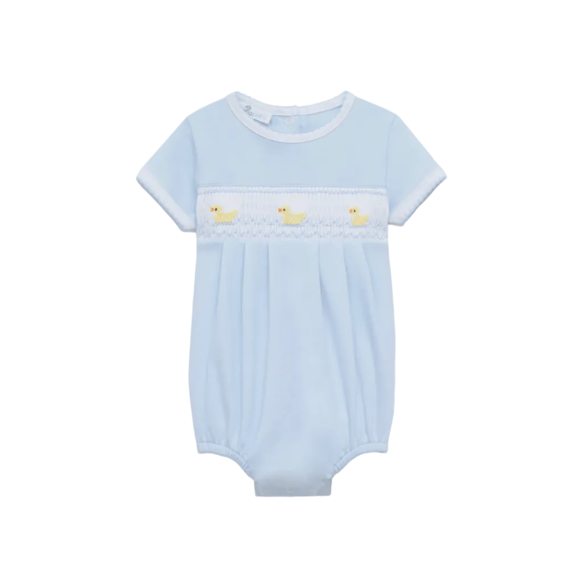 LITTLE DUCKLINGS SMOCKED BUBBLE -LIGHT BLUE