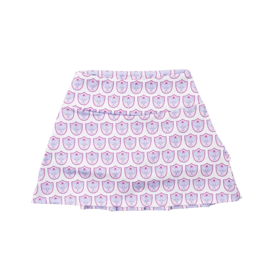 Margot Girls performance skirt - tennis crest pink