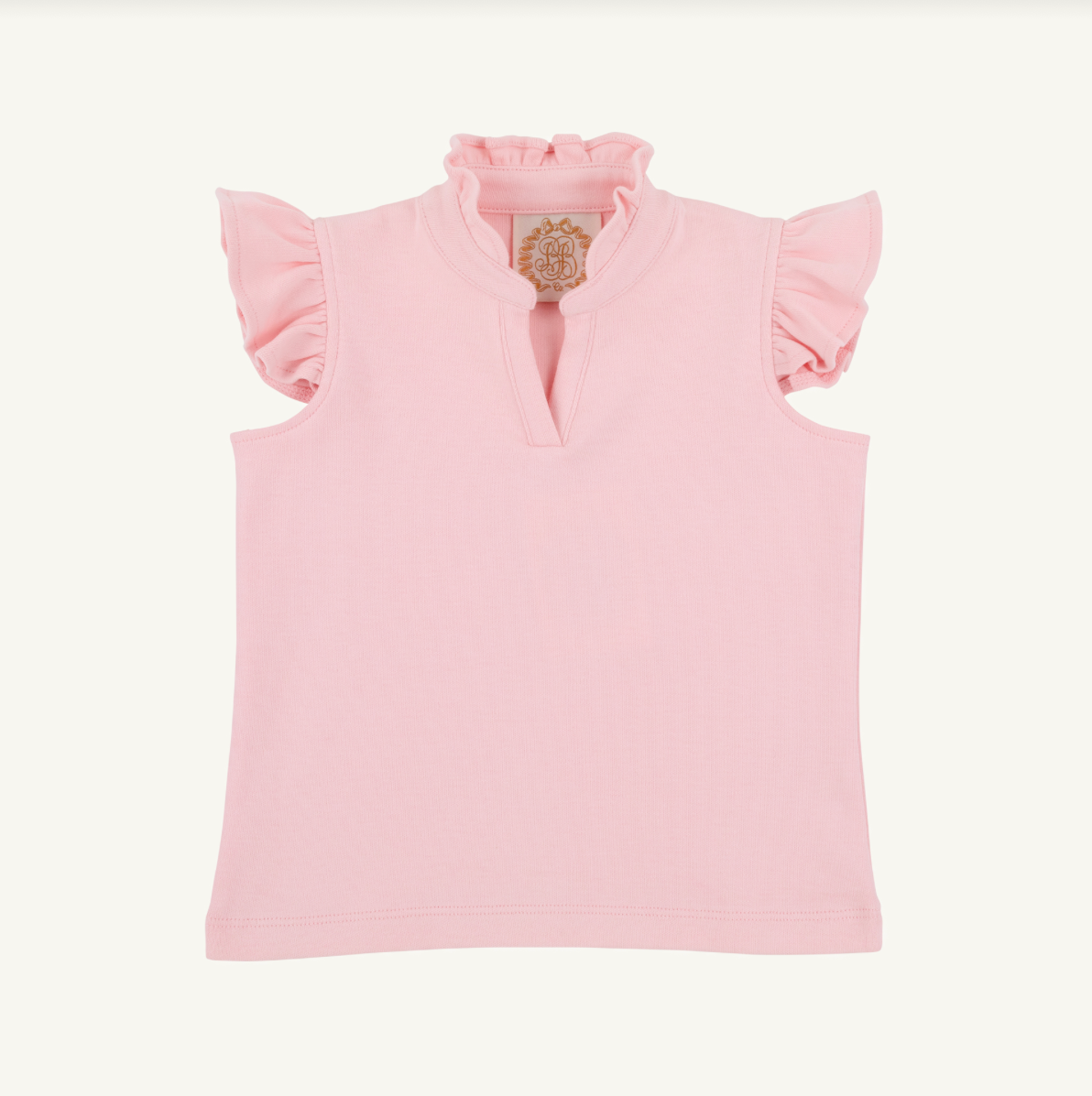 Rosie Ruffle Top - Heavy Weight Knit Sandpearl Pink