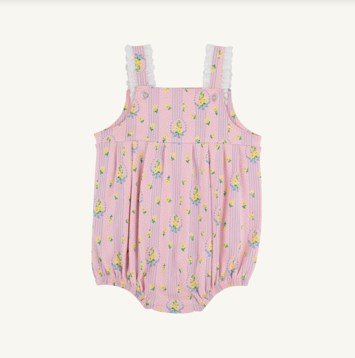 Branham Bubble - Pima - Eyelet Central Park Posies/Worth Ave White