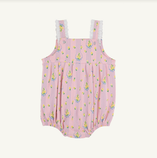 Branham Bubble - Pima - Eyelet Central Park Posies/Worth Ave White