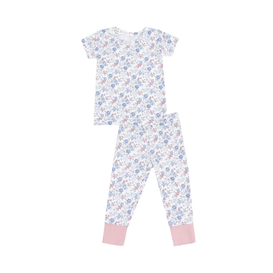 Country Girl Floral Short Sleeve Loungewear Set