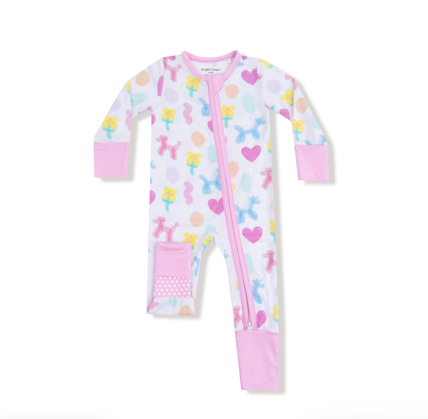 Balloon Animals Pink - 2 Way Zipper Romper