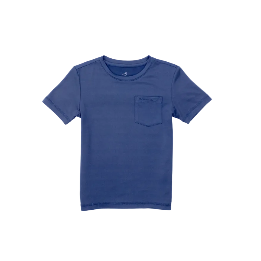 Boys Ravine Pocket Tee SS Dusk Blue