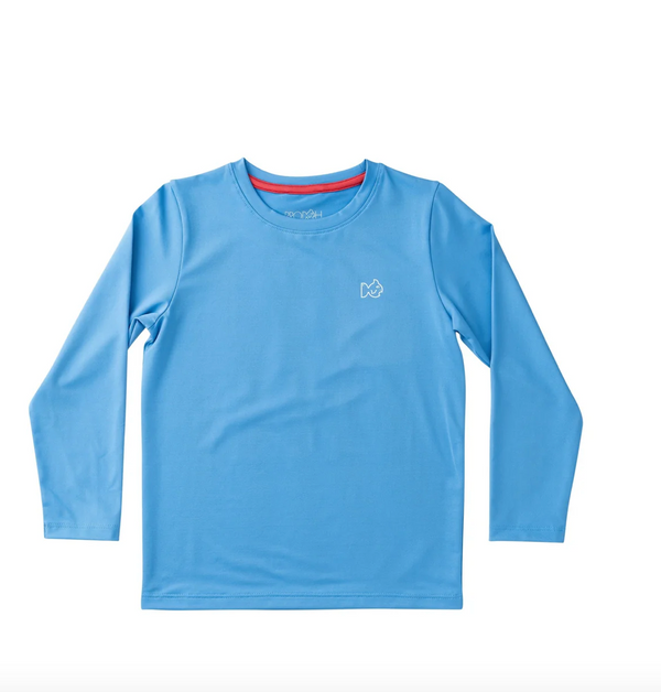 Girls' Long Sleeve Pro Performance T Shirt- Marina Blue