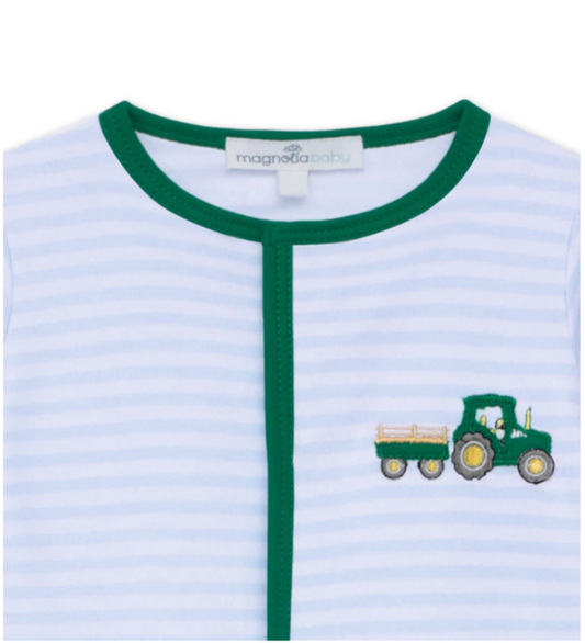 Little Farmer Applique Footie