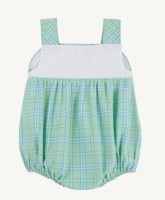 Bingham Bubble- Worth Ave White/Pelham Bay Plaid (Green)