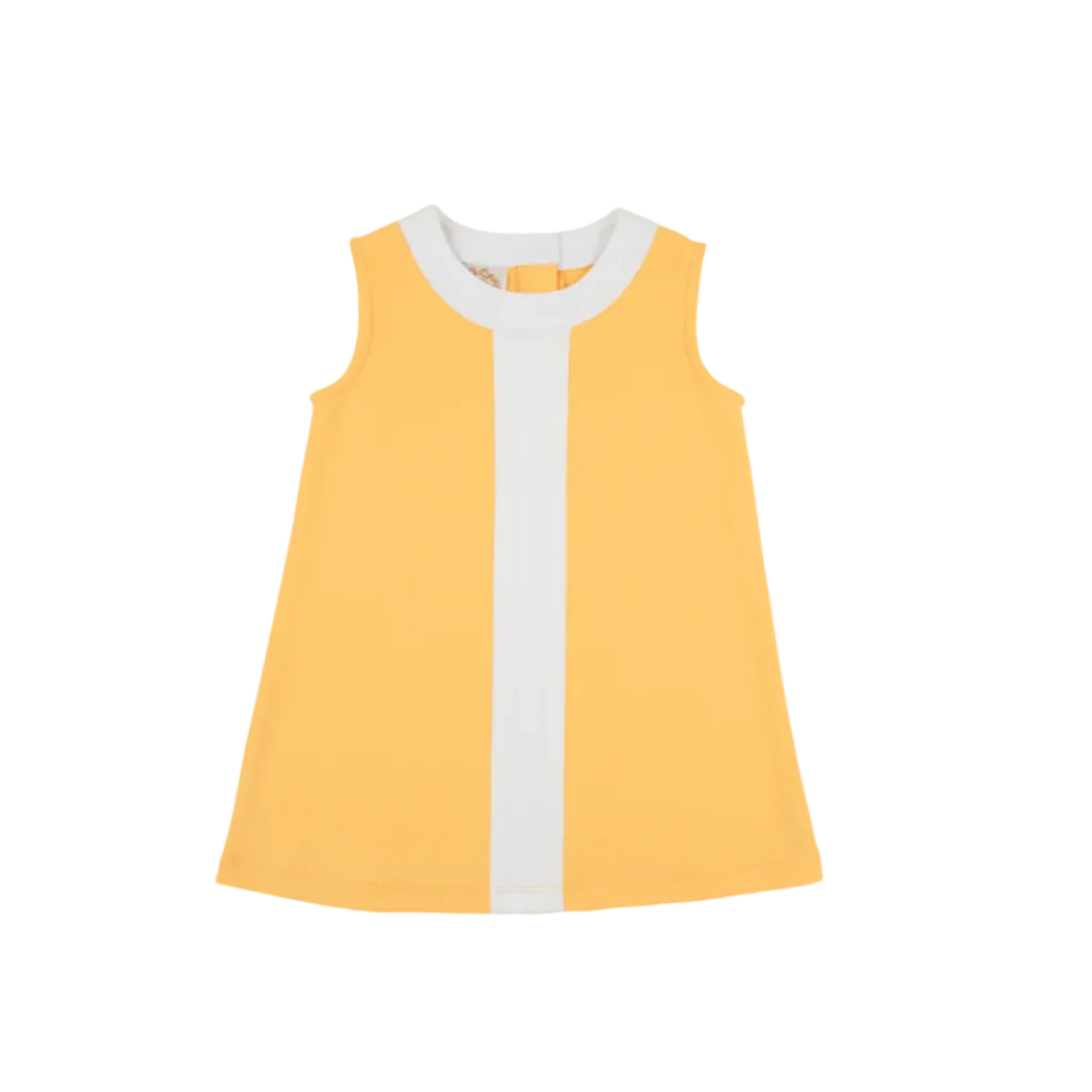 Daisy Dress- Yates Ave Yellow/Worth Ave White