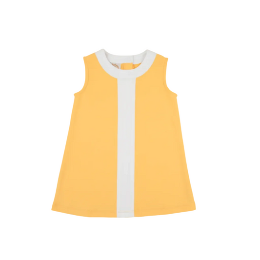 Daisy Dress- Yates Ave Yellow/Worth Ave White