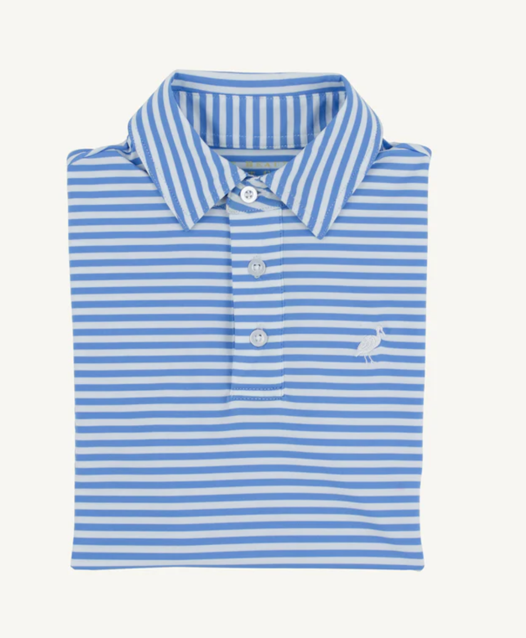 Prepletic Prim and Proper Polo- Sunrise Blvd Blue Stripe/Worth Ave White Stork