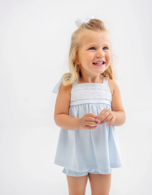 Idabelle Bloomer Set-Buckhead Blue/Worth Ave White