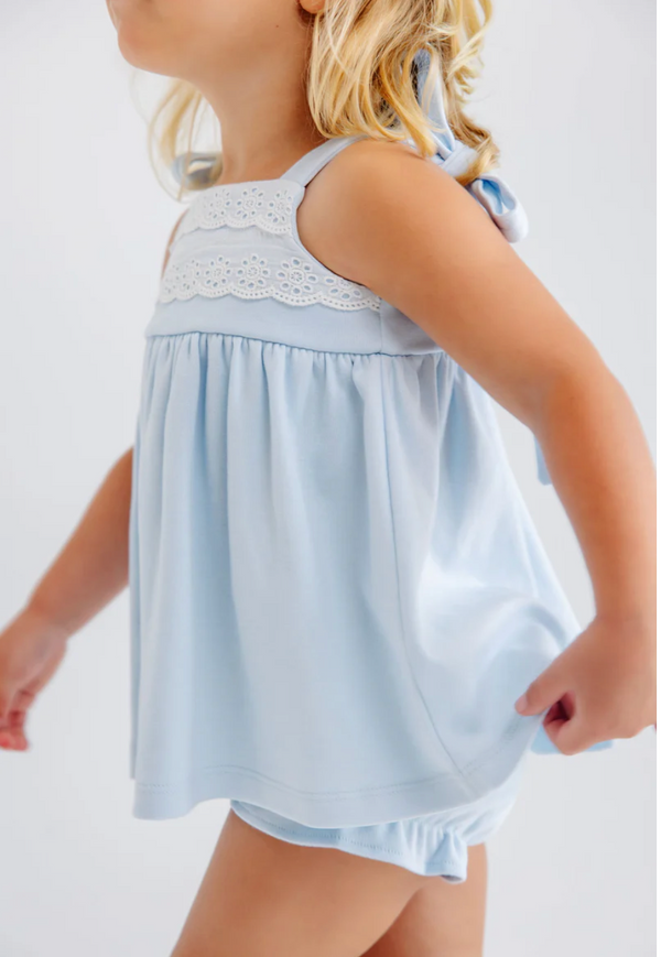 Idabelle Bloomer Set-Buckhead Blue/Worth Ave White